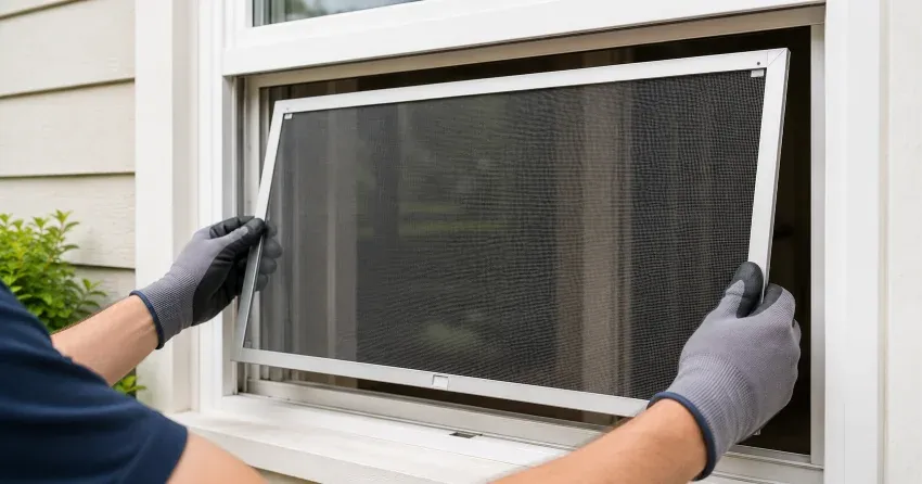 technician repairing a window sash and balance system in Oakville